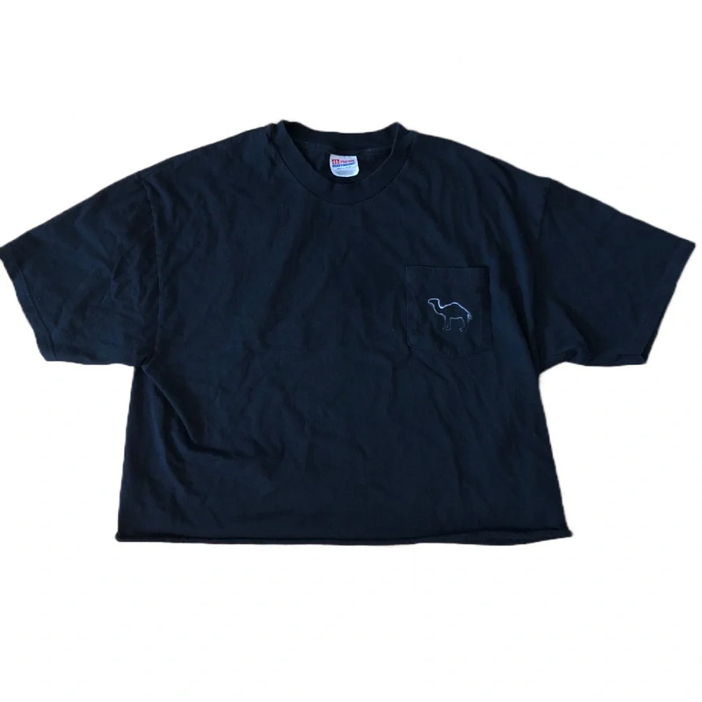 Vintage Cropped camel pocket T-shirt - Picture 3 of 5